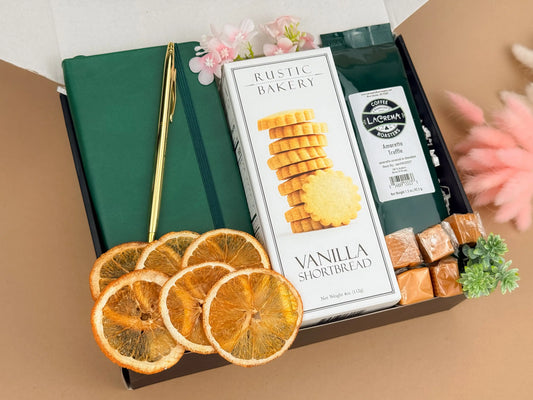 Birthday Gift Baskets – Coffee, Chocolate & Spa Set for Her